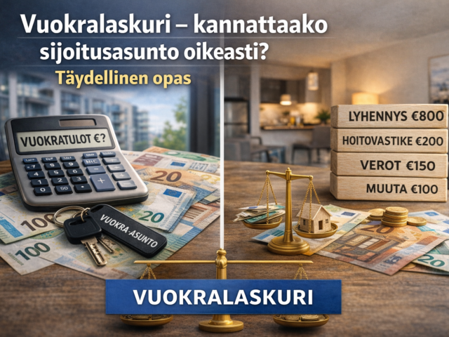Vuokralaskuri – kannattaako sijoitusasunto oikeasti? Täydellinen opas