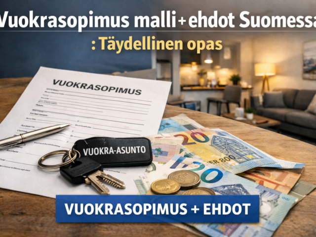 Vuokrasopimus malli + ehdot Suomessa (täydellinen opas)