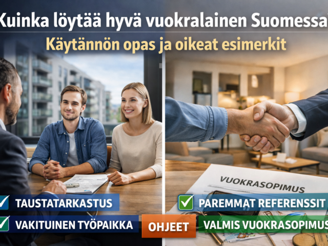 Kuinka löytää hyvä vuokralainen Suomessa? Käytännön opas ja oikeat esimerkit